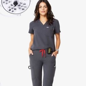 Figs Charcoal Scrub Set - Catarina & Zamora Joggers
